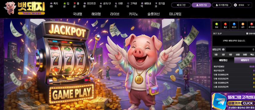 뱃돼지 토토사이트 도메인 주소