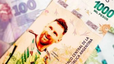 아르헨티나 중앙은행 메시 지폐 검토
